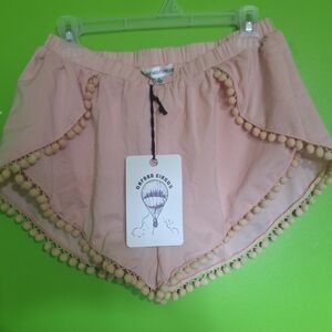 NWT Oxford Circus Brand Pink Pom Pom Shorts Size Small
